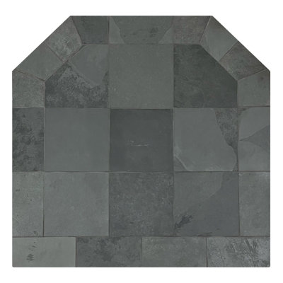 Coussin plat pour foyer - ardoise gris fumé