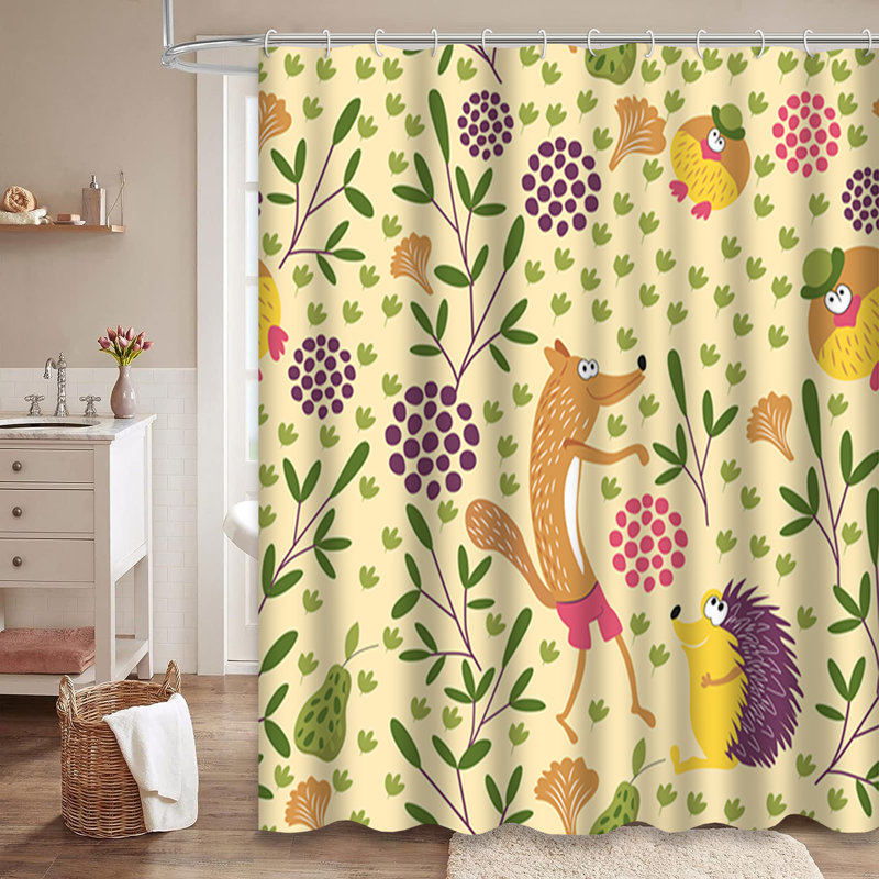 Rideau de douche avec 12 crochets, L 72 po x l 84 po