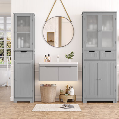Armoire à linge autoportante 2 pièces