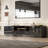 TV Stand for TVs up to 88" with LED Lights, 4 Drawers and Soundbar Shelf-1223188367