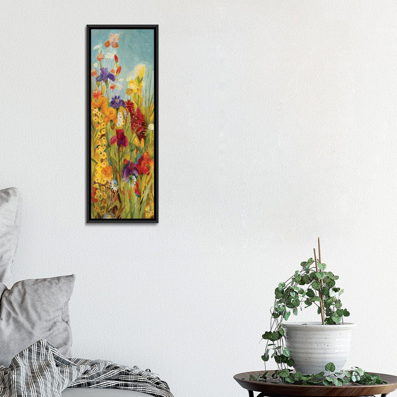 «Merriment I», reproduction sur toile, H 36 po x l 12 po x P 1,5 po, Cadre noir