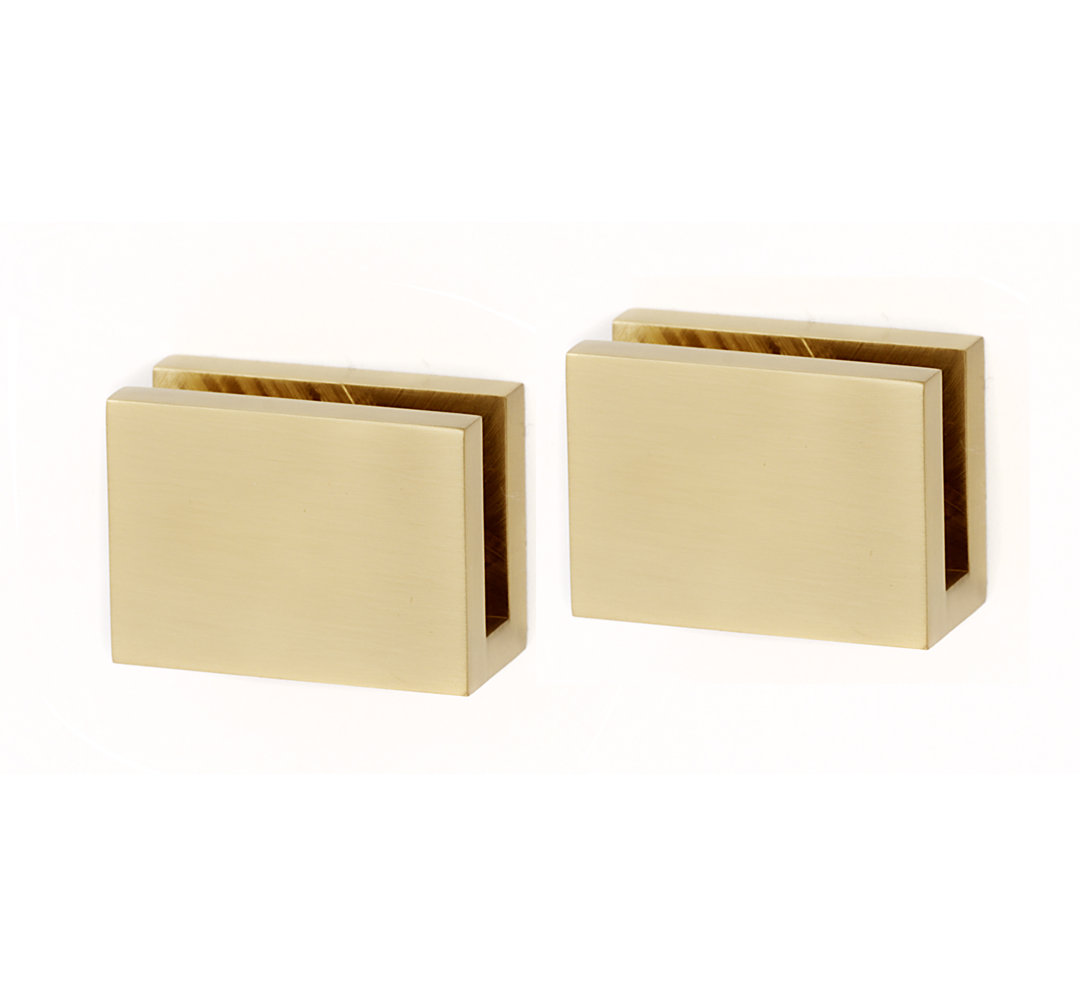 Contemporary II Shelf Brackets Only with Brass Construction (Set of 2) Alno Inc 