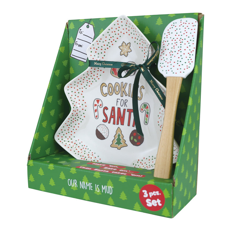 Ensemble de biscuits pour arbre de Noël et de spatule «Notre nom est Enesco»