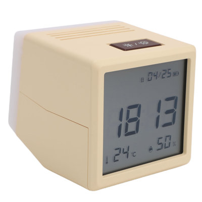 USB Desktop Electronic Clock Alarm Charging Night Light with Seesaw Design for Children Yellow