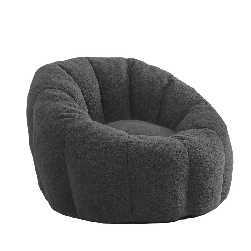 Teddy Bean Bag Chair, Dark Grey