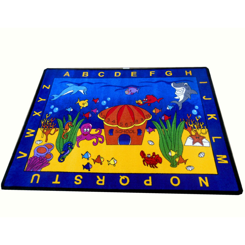 Tapis bleu / jaune / rouge Durable Play, Rectangle 6 pi 6 po x 8 pi 4 po