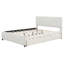 Lit plateforme tapissier avec tête de lit à motif brique et lit gigogne de taille XL-1517428786