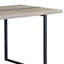 Table rectangulaire en chêne gris et noir, construction en métal robuste et table de rangement pratique pour différents besoins, pieds incrustés