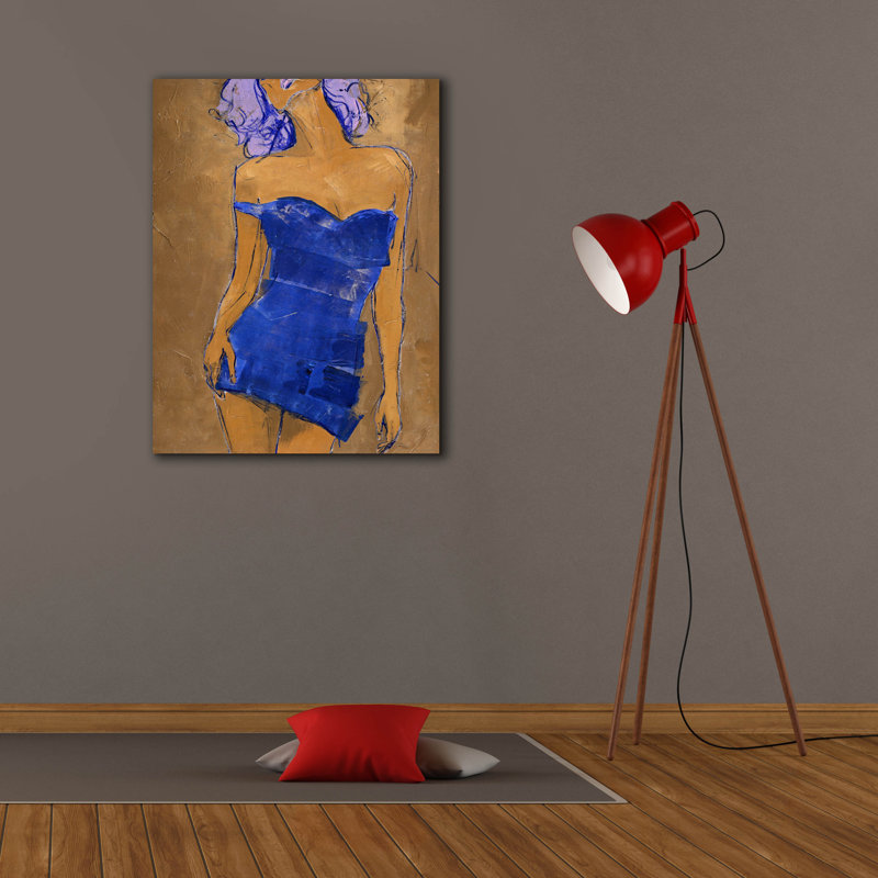  «In Blue» par Design Fabrikken, art mural sur toile, H 34 po x l 26 po