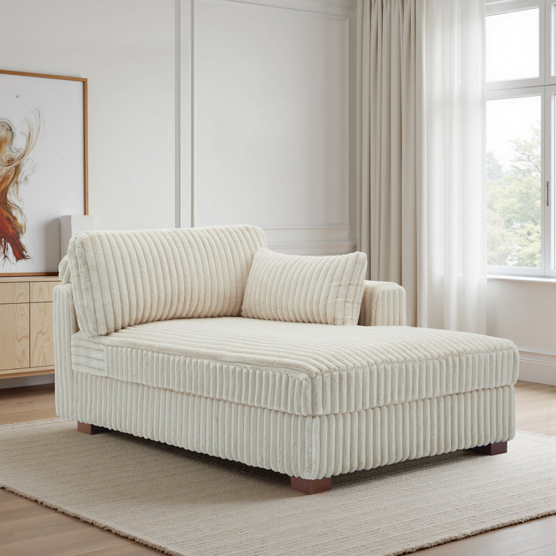 Bukvice Chaise Lounge, Right Hand Facing, White