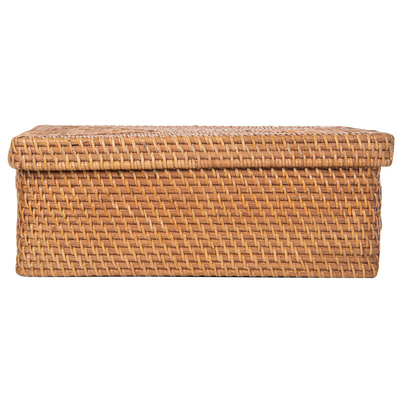Wicker Storage Bin 1, Brown