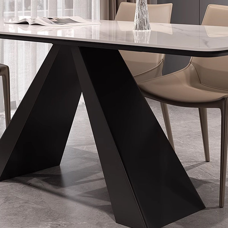 Table de salle à manger italienne de luxe moderne, H 29,53 po x L 70,87 po x l 35,43 po