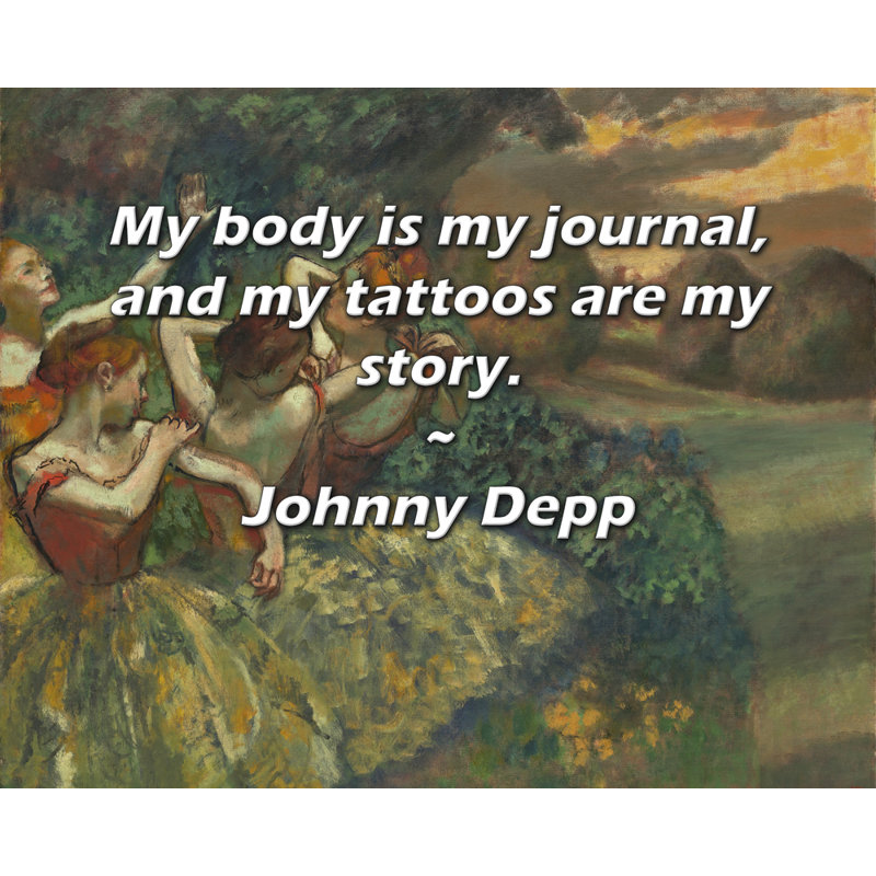 Toile tendue avec toile Trinx par Johnny Depp: «Mon corps est mon journal, et mes