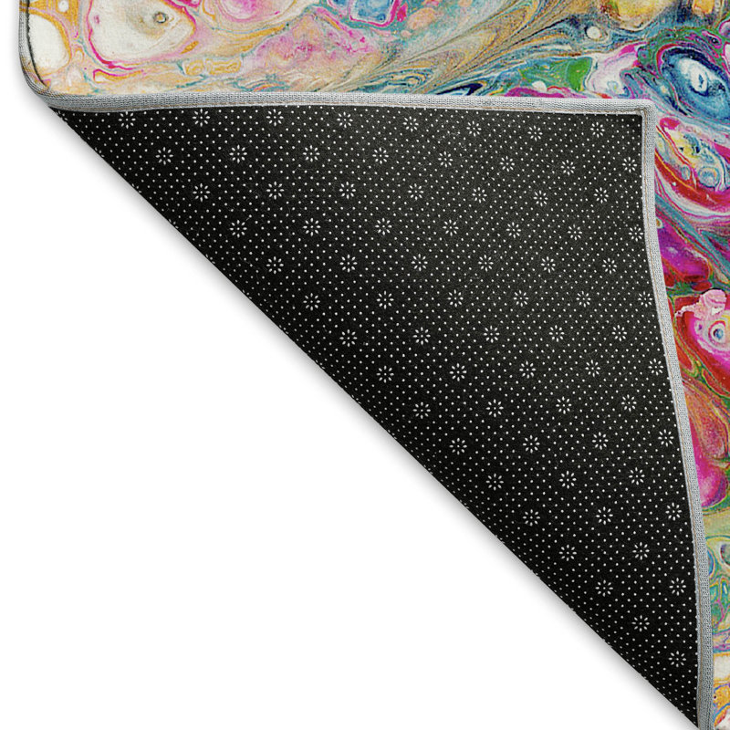 Tapis kaléidoscope lavable à la machine de qualité supérieure, Rectangle 1 pi 8 po x 2 pi 6 po