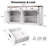 63''w Kitchen Storage Cabinet, Fluted Sideboard Buffet Cabinet-1146934007