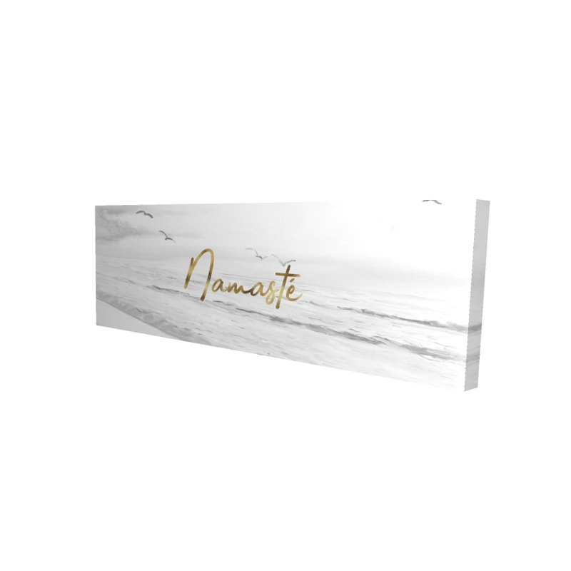 Toile de mer blanche Namaste | Art mural Home Decor