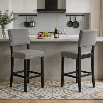 Ennu Solid Wood Counter Stool