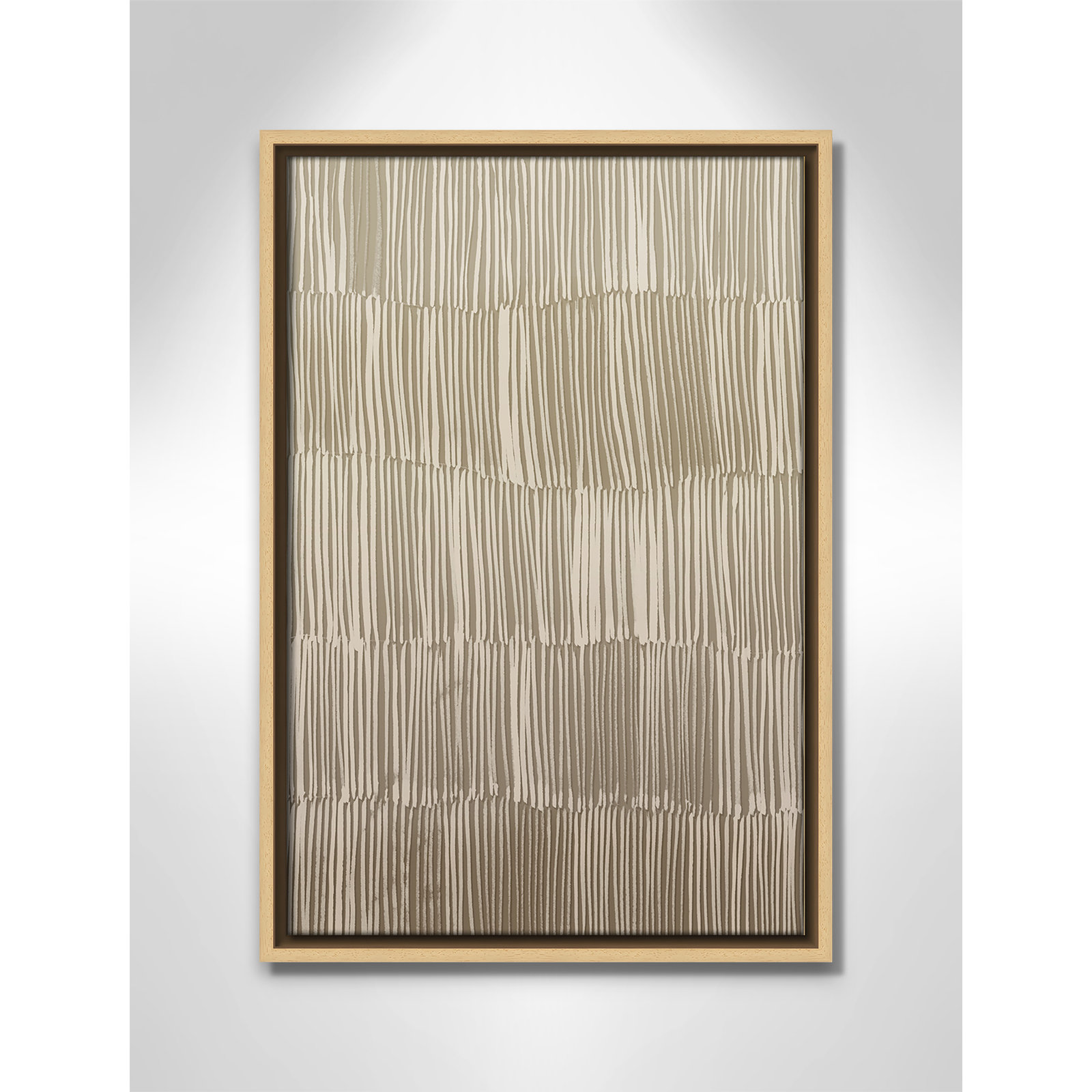 Linear Calm I Print by , 19.5" H x 13.5" W, Natural Floater