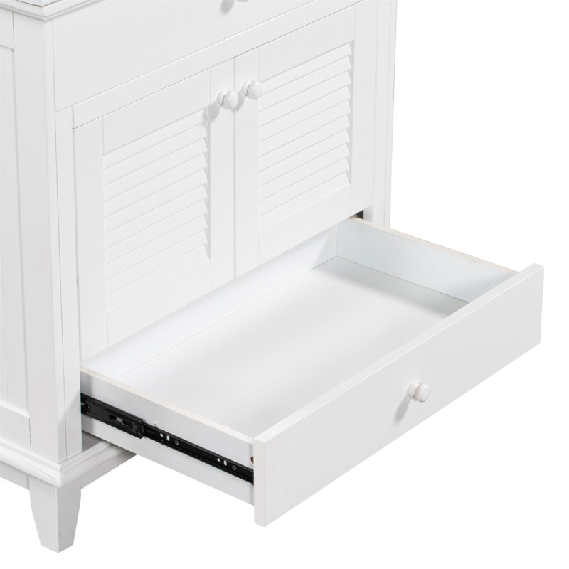 【Évier non inclus, seulement meuble-lavabo】 Base de meuble-lavabo 30 po sans lavabo, armoire de salle de bain avec deux portes et un tiroir
