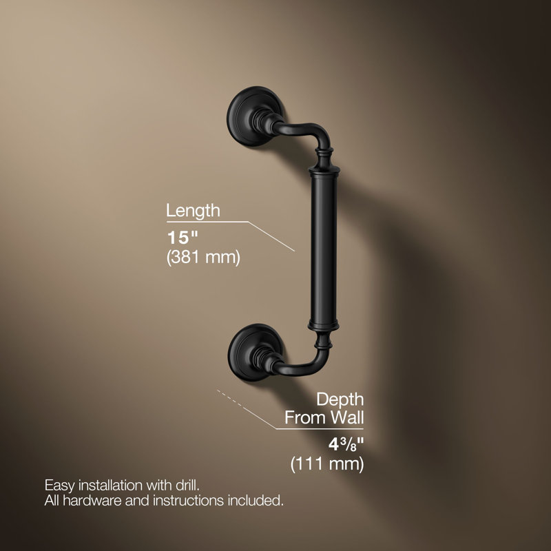 Artifacts Grab Bar, 12"W, Matte Black