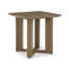 Table de bout d'extérieur carrée en bois brun 23 pouces Berry