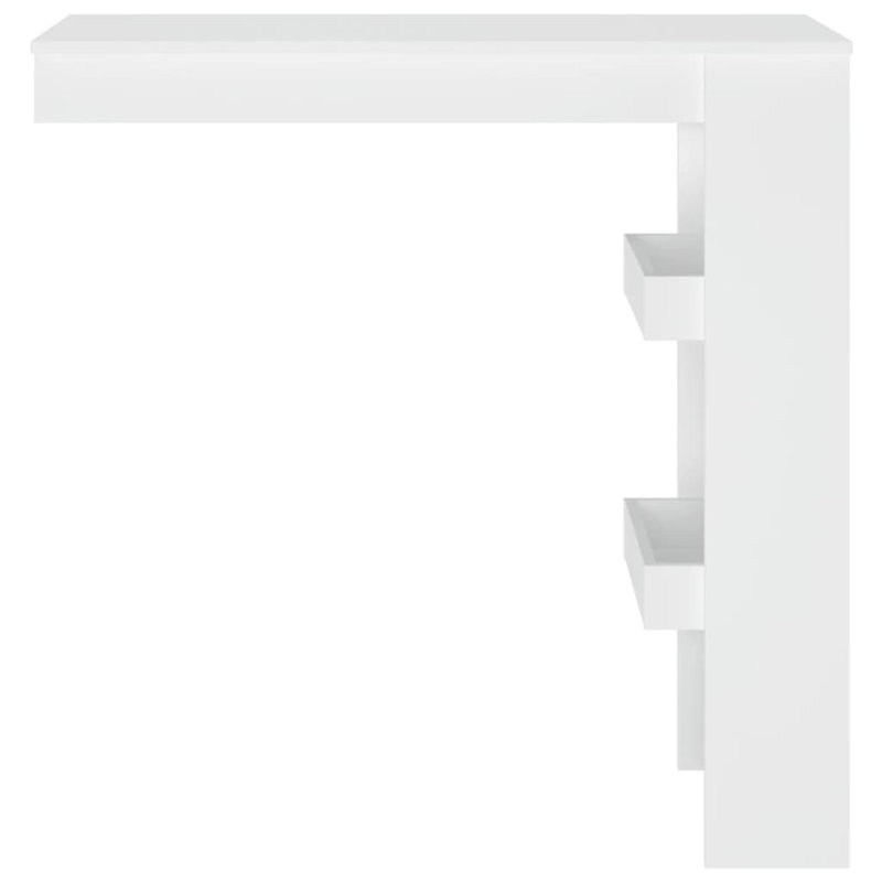 Wall Bar Table Kitchen Bar Dining Table Computer Desk Engineered Wood, White