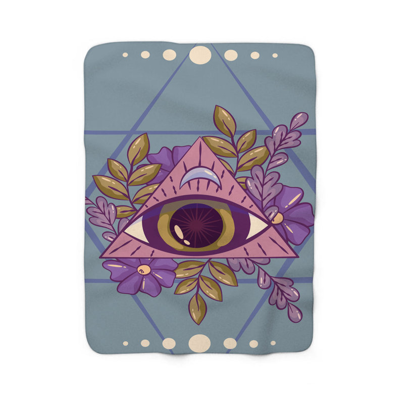  couverture de carte de tarot The Floral Eye, L 60 po x L 80 po