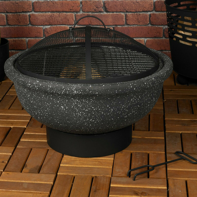 Micaden Round Cast Iron Smokeless Outdoor Fireplace