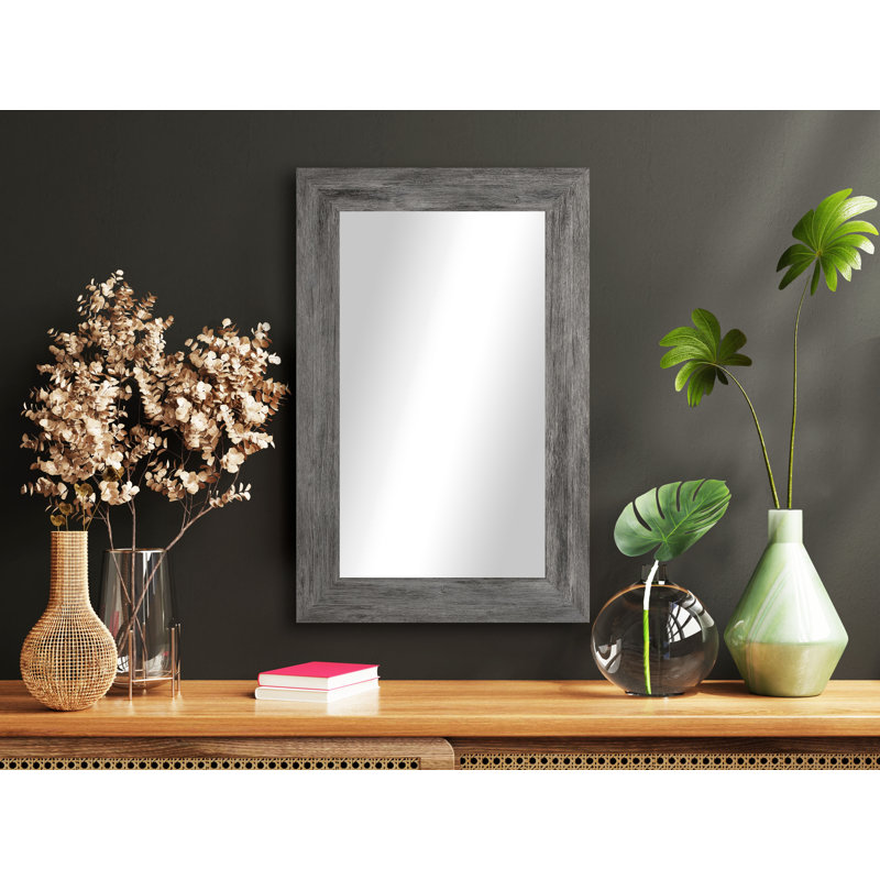 Engineered Wood Flat Wall Mirror, 33" x 24"