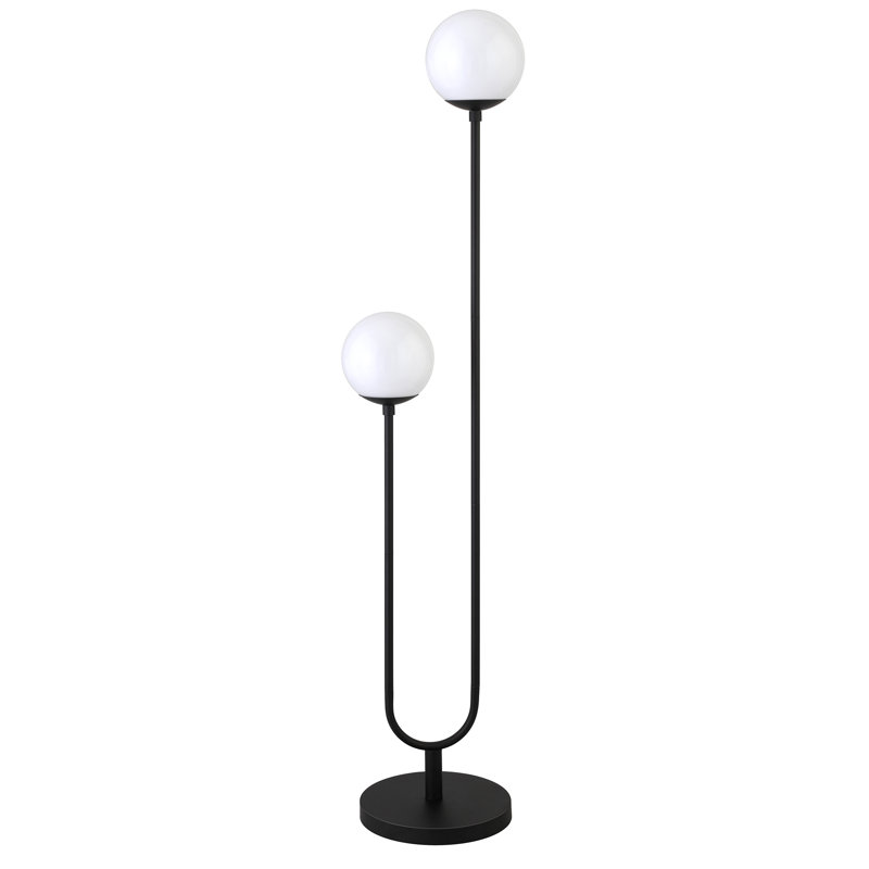 Lampe sur pied 68 po Dufren, Bronze noirci