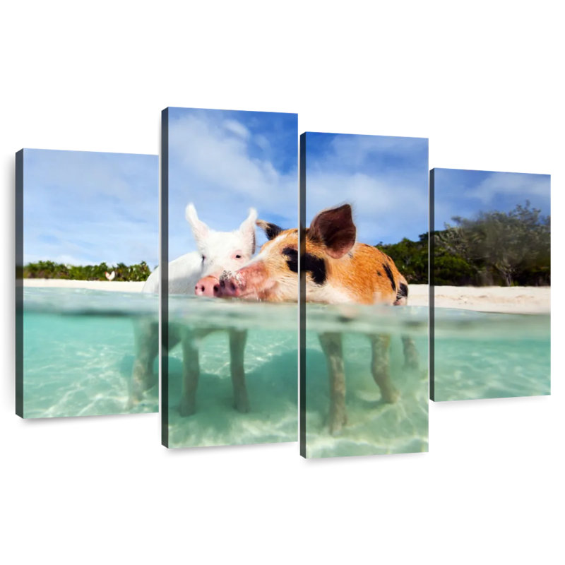Brampt Bahamas Pigs, 22" H x 36" W