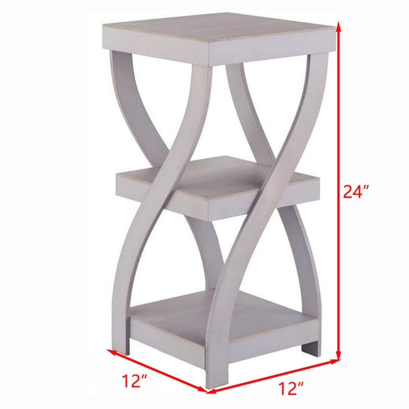 Twisted Side Tables, Grey