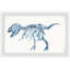 Xander Blue T-Rex Skeleton - Single Picture Frame Painting-37753570