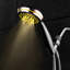 Pomme de douche à main multi-fonctions avec del à base de température Spectrum