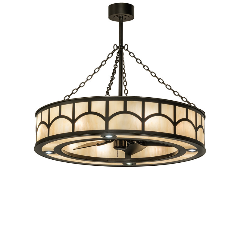 44" Wide Mission Hill Top Chandel-Air, 9.25" H x 44" W x 44" D