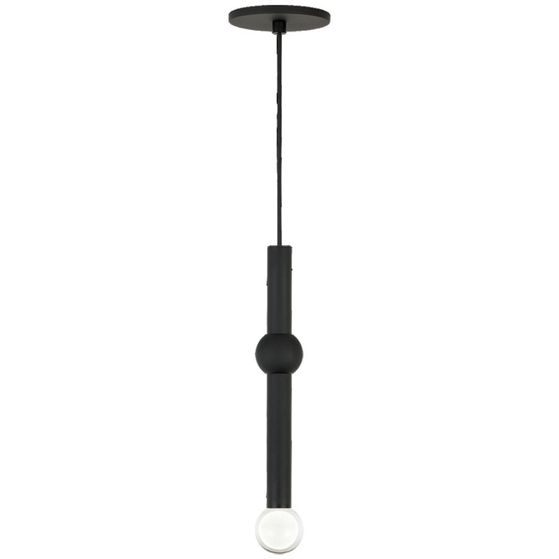 Guyed 1 - Light LED Pendant, Nightshade Black