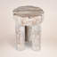Table de bout ronde 19 po en bois massif blanc
