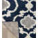 Gertz Shag Navy/Gray/Ivory Area Rug