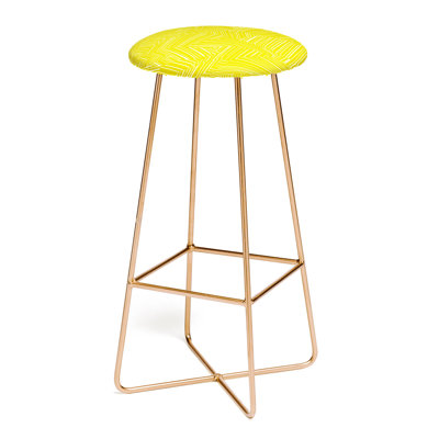 Dlilah Upholstered Counter Stool with Metal Frame