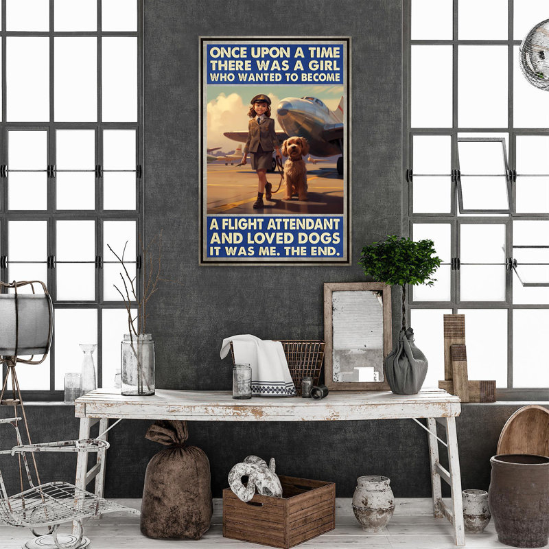Devenir agent de bord et chiens aimés - 1 Pi Devenir agent de bord et chiens aimés, H 36 po x l 24 po x P 1,25 po