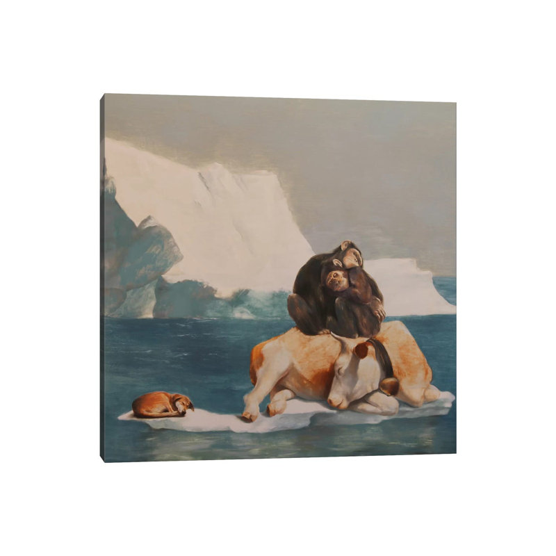 «Teamwise» par Rudolf Kosow - reproduction d'art, Toile tendue, H 12 po x l 12 po x P 0,75 po