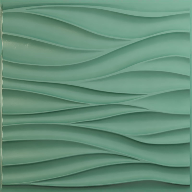 Panneau mural 3D décoratif Ripple EnduraWall, Brume de mer métallique nacrée universelle