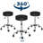 Adjustable Height Ergonomic Lab Stool with Footring Wheels