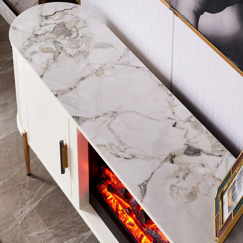 Simple Solid Wood Simulated Fire Electric Decorative Fireplace