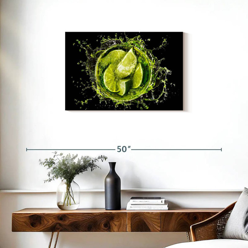 Yarlin Lime Cocktail Splash, H 20 po x l 30 po
