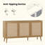 Buffet avec 3 portes en rotin, armoire de rangement moderne pour le salon de l'entrée-595160261-595160263