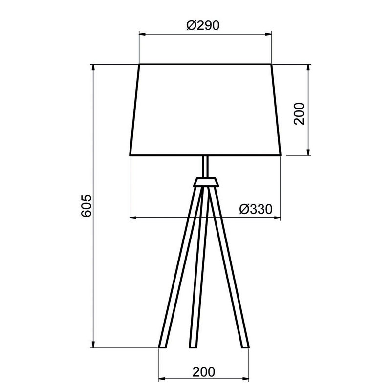 Schuller Metal Tripod Lamp, White