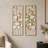 2-Piece Modern Metal Cut-Out Leaf Wall Decor with Rectangular Frames