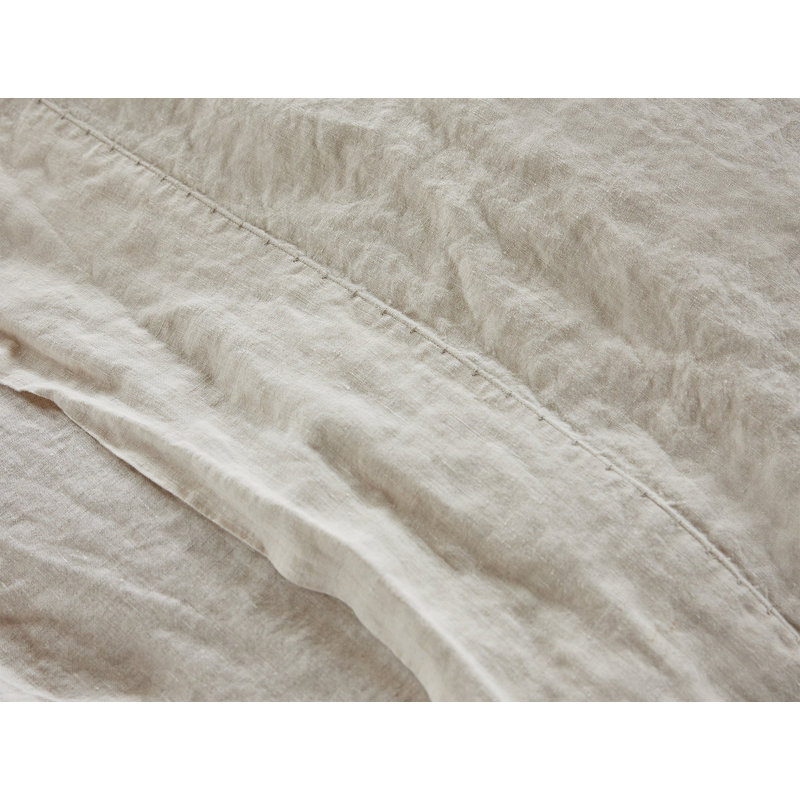 Belgian Flax Linen Fitted Sheet, King Fitted Sheet, Natural Chambray