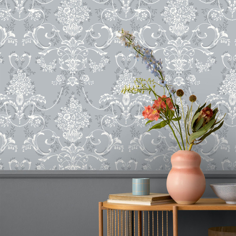 10.05cm x 53cm  Matte Wallpaper Roll, Blue